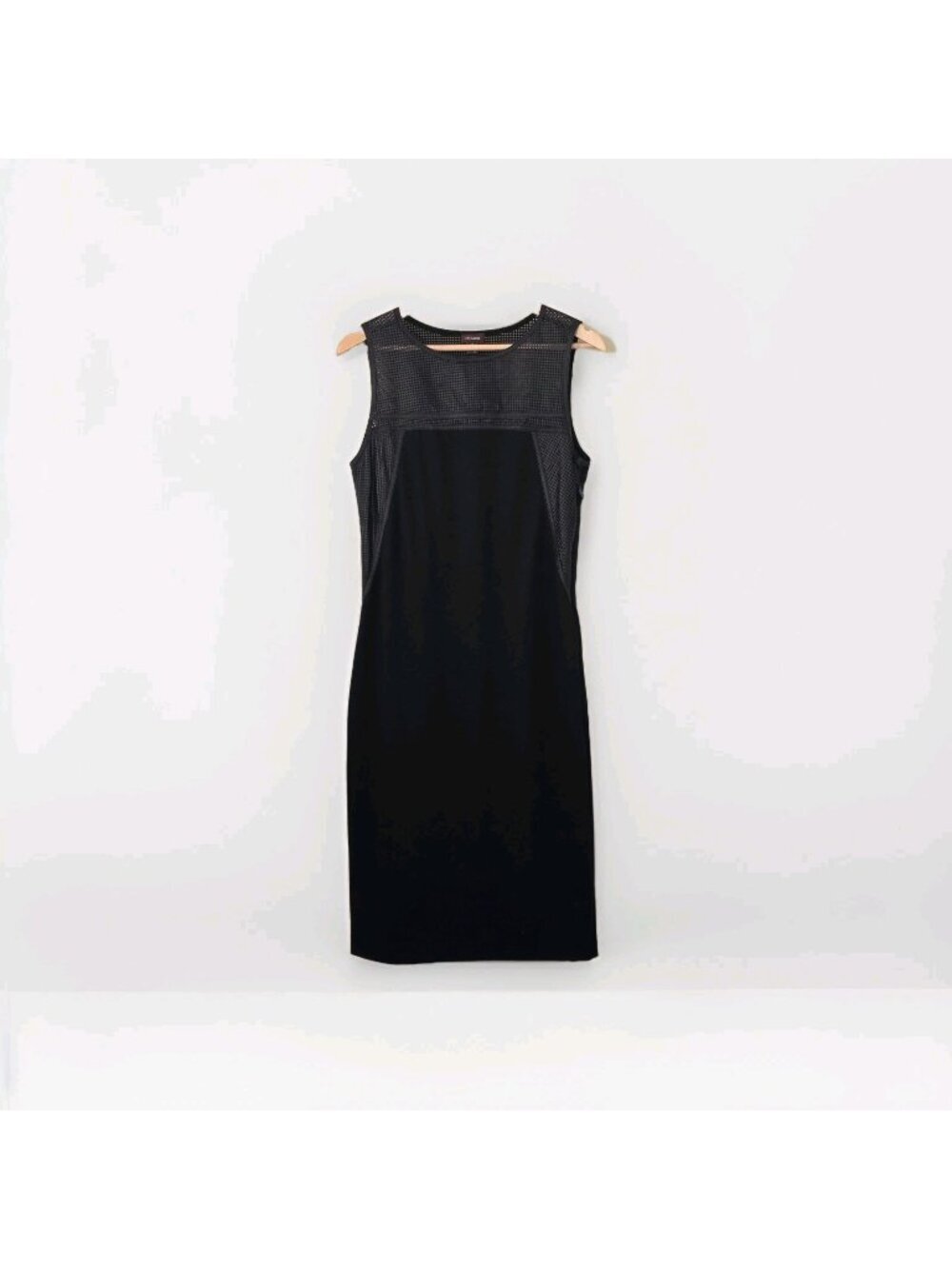 Danier Black Leather Dress US 10 Bodycon Minimalist Avant Garde Edgy